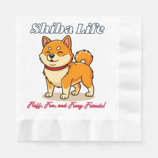 De gelukkigste Shiba Inu hond Servet (Voorkant)