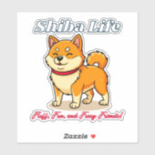 De gelukkigste Shiba Inu hond Sticker (Vel)