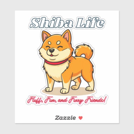 De gelukkigste Shiba Inu hond Sticker (Vel)