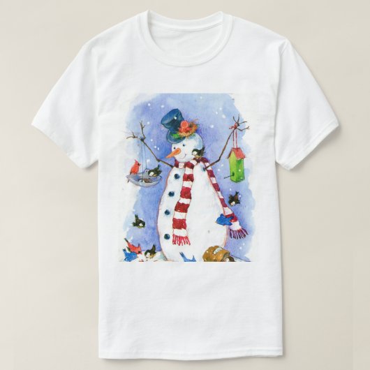 De Gelukkigste Sneeuwman T-shirt (Design voorkant)