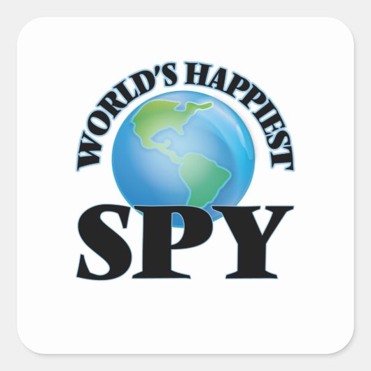 De gelukkigste spion ter wereld vierkante sticker (Voorkant)