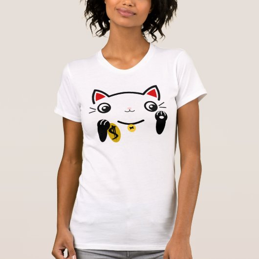 De gelukskat t-shirt (Voorkant)