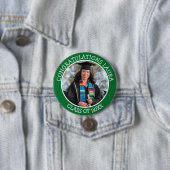 De gelukwensen Afstuderen naam en de Button van de (In situ)
