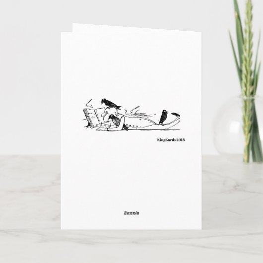 De Gelukwensen Edward Lear Cartoon Funny van de Kaart (Achterkant)