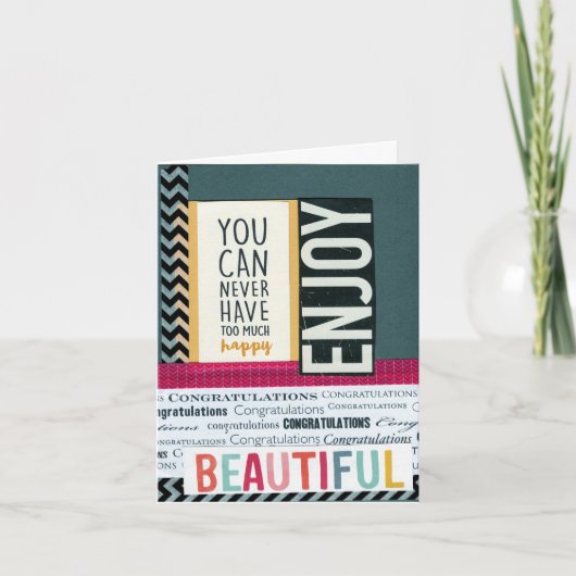 De gelukwensen genieten van gevouwen 4 x 5.6 kaart (Voorkant)