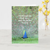 de gelukwensen, hebben "u me als Peacoc Trots Kaart (Gele Bloem)