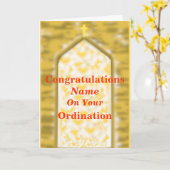 De gelukwensen op uw Ordening, voegen Kaart (Gele Bloem)