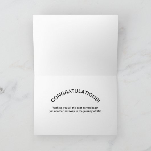 De gelukwensen, spreiden Uw Vleugels uit & vliegen Kaart (Binnen)