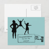 De gelukwensen u winnen het Briefkaart van (Voorkant / Achterkant)