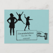 De gelukwensen u winnen het Briefkaart van (Voorkant)