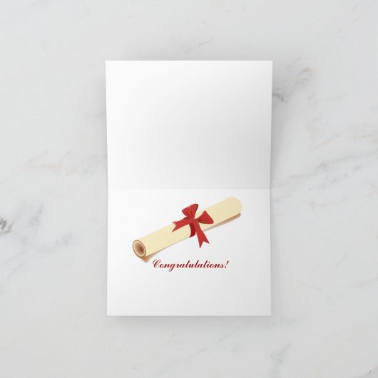 De Gelukwensen van afstuderen Kaart (Binnen)