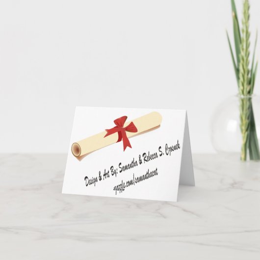 De Gelukwensen van afstuderen Kaart (Achterkant)