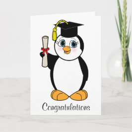 De Gelukwensen van afstuderen met Pinguïn Kaart