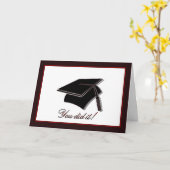 De gelukwensen van afstuderen. U deed het! Kaart (Gele Bloem)