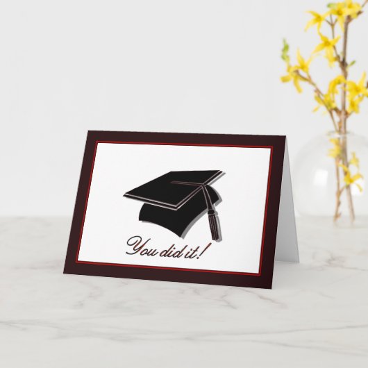 De gelukwensen van afstuderen. U deed het! Kaart (Gele Bloem)