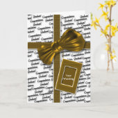 De gelukwensen van afstuderen voor man & vrouwen kaart (Gele Bloem)