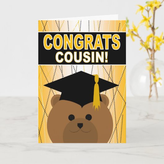 De Gelukwensen van afstuderen voor Neef Kaart (Gele Bloem)