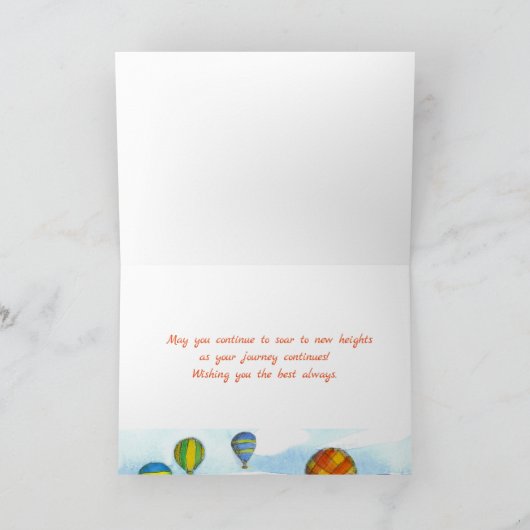 De Gelukwensen van de Afstuderen van de Ballons Kaart (Binnen)