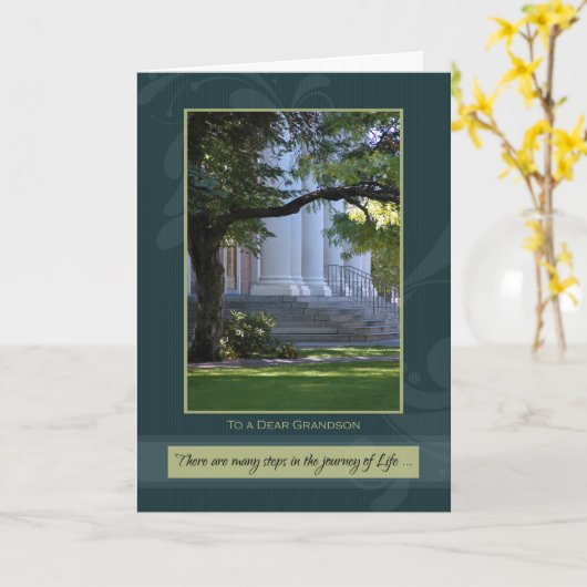 De Gelukwensen van de Afstuderen van de kleinzoon Kaart (Gele Bloem)