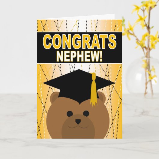 De Gelukwensen van de Afstuderen van de neef Kaart (Gele Bloem)