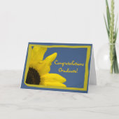De Gelukwensen van de Afstuderen van de zonnebloem Kaart (Voorkant)