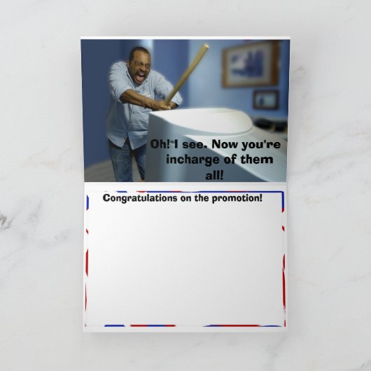 De Gelukwensen van de Bevordering van de baan Kaart (Binnen)