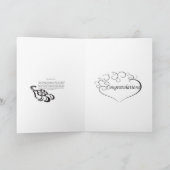 De Gelukwensen van de bruid & van de Bruidegom Kaart (Binnen)