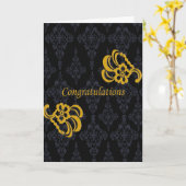 De Gelukwensen van de bruid & van de Bruidegom Kaart (Gele Bloem)