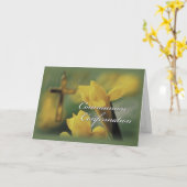 De Gelukwensen van de Heilige Communie RCIA en van Kaart (Gele Bloem)