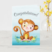 De Gelukwensen van de Jongen van de Aap van de Kaart (Gele Bloem)