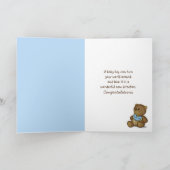 De Gelukwensen van de Jongen van het baby Kaart (Binnen)