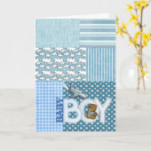 De Gelukwensen van de Jongen van het baby Kaart (Gele Bloem)