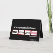 De Gelukwensen van de NAAM van de DOUANE van het Kaart (Achterkant)