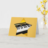 De Gelukwensen van de Overweging van de piano met Kaart (Gele Bloem)