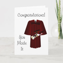 De Gelukwensen van de Toga en van het Diploma van Kaart