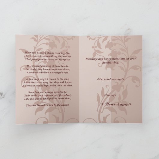 De Gelukwensen van Handfasting Kaart (Binnen)