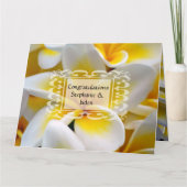 De gelukwensen van het de bloemhuwelijk van kaart (Voorkant)