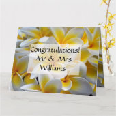 De gelukwensen van het de bloemhuwelijk van kaart (Gele Bloem)