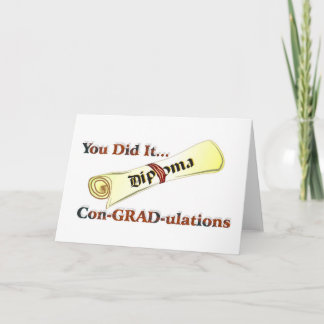De Gelukwensen van het diploma Kaart