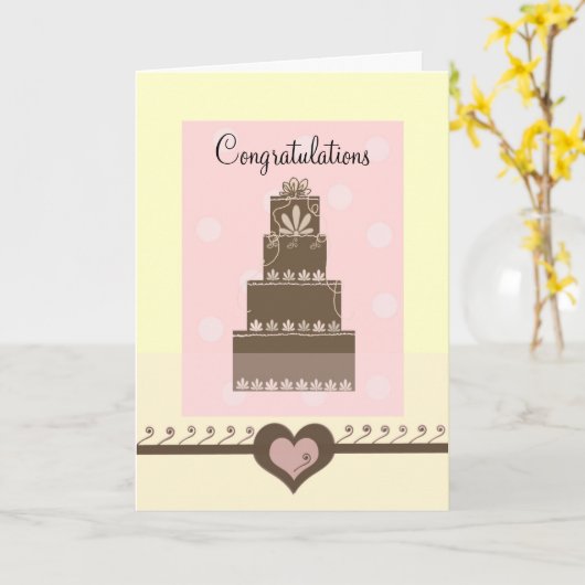 De Gelukwensen van het huwelijk Kaart (Gele Bloem)