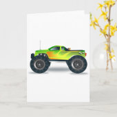 De Gelukwensen van het Lot van het Monster 4x4 ATV Kaart (Gele Bloem)