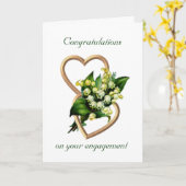 De Gelukwensen van het verloving met lelies Kaart (Gele Bloem)