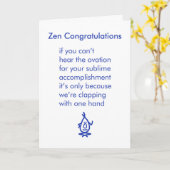 De Gelukwensen van Zen - een grappig Kaart (Gele Bloem)