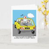 De gelukwensenkaart van de pret voor het overgaan kaart (Gele Bloem)