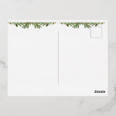 De gelukzaligheid van de winter, vintage folie feestdagen briefkaart (Achterkant)