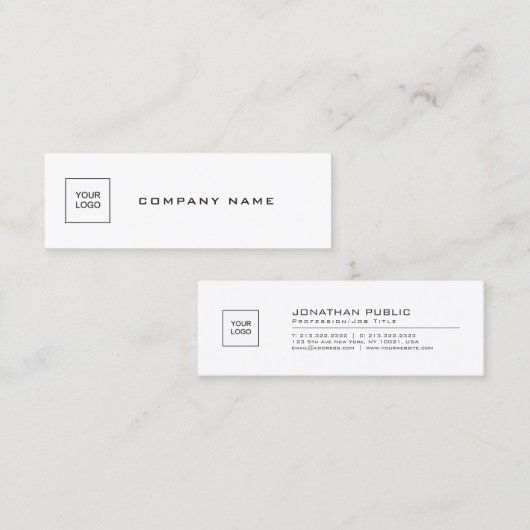 De gemakkelijke Sjabloon van de legant voegt uw be Mini Visitekaartje (Voorkant / Achterkant)