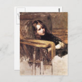 De gemakkelijke stoel van John William Waterhouse Briefkaart (Voorkant / Achterkant)