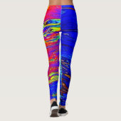 De gemarmerde regenboogLeggings helder en mooi Leggings (Achterkant)
