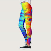 De gemarmerde regenboogLeggings helder en mooi Leggings (Links)