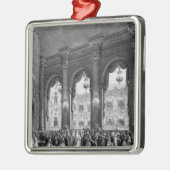 De gemaskerde bal, 23 januari 1782 metalen ornament (Links)